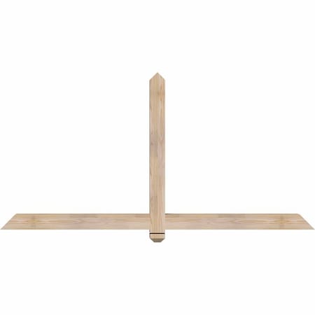 Ekena Millwork Eugene Smooth Timber Gable Bracket, Douglas Fir, 72"W x 36"H x 3 1/2"D x 3 1/2"F, 12/12 Pitch GBW072X36X0404EUG00SDF